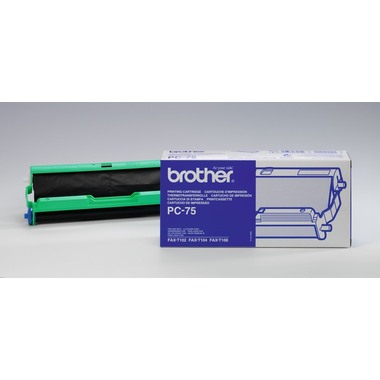BROTHER Druckkassette m. Filmrolle PC-75 Fax T102/104/106 140 Seiten