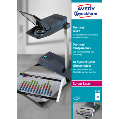 AVERY ZWECKFORM Overhead-Folie A4 3559 0,10mm Laser 50 Blatt