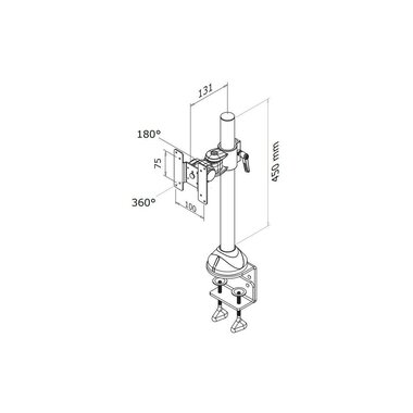 NEOMOUNTS Tischhalterung FPMA-D965 bis 10 kg – Schwarz