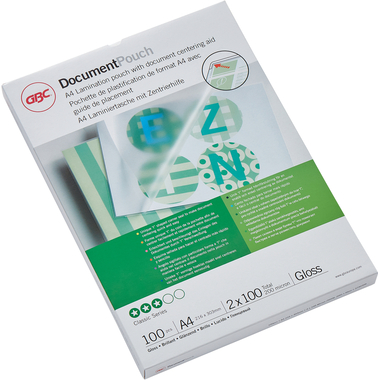 GBC Pelicole per laminazione A4 3740306 lucido, 100my 100 pezzi