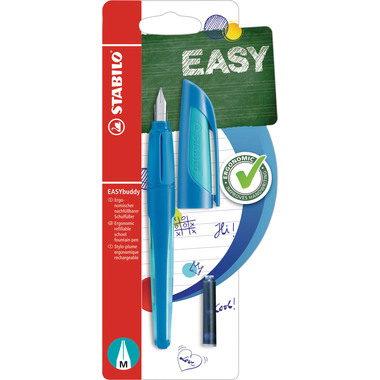 STABILO Penna stilografica EASYbuddy M B-51558-5 blu, blu chiaro