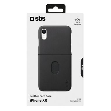 Coque rigide en cuir véritable pour iPhone XR