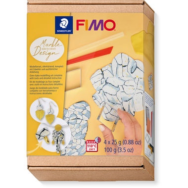 FIMO Set di modellazione 4x25g 8025HTC5 Design in marmo