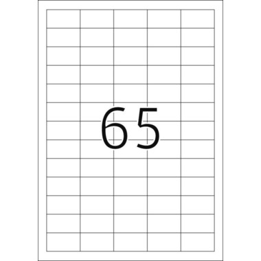 HERMA Universal-Etikett. 38,1x21,2mm 4270 weiss 6500 St./100 Blatt