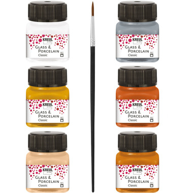 KREUL Peinture verre et porcelaine 16603 Metallic 6x20ml