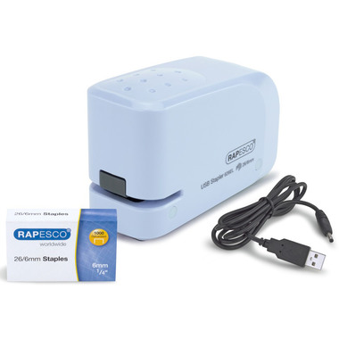 RAPESCO Heftgerät Autom. USB/Batterie 1452 blau