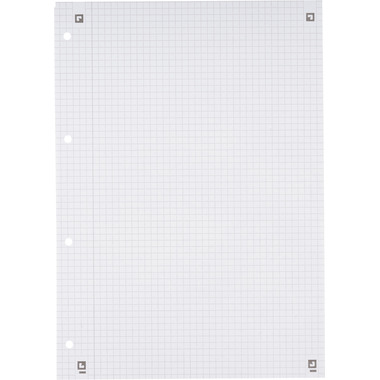 OXFORD Collegeblock Recycling A4 400159358 rot, kariert 5mm 80 Blatt