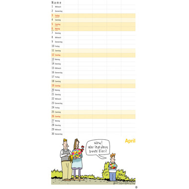 HEYE Pianificatore Butschkow 2026 1588+26 1M/1P TE 5 colonne 21x45cm