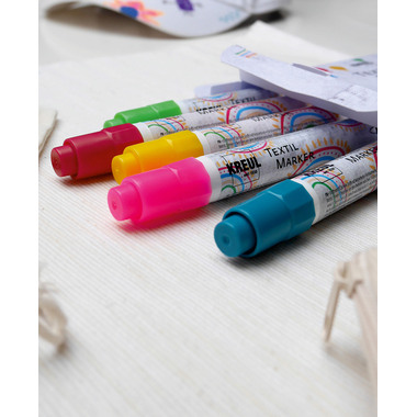 KREUL Textilmarker Junior 2-4mm 90719 Junior 5 Stück ass.