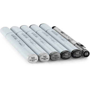 COPIC Marker Sketch 21075681 Set Sketching Greys, 6 pz.
