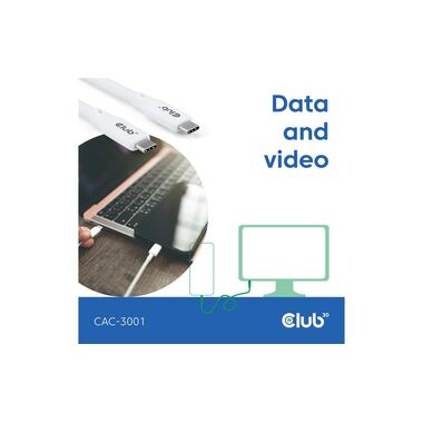 Club 3D USB4 Cable CAC-3001 240 W USB-C - USB-C 2 m
