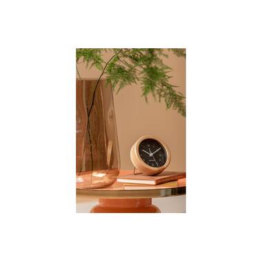 KARLSSON Klassischer Wecker Neat Round Bambus / Schwarz