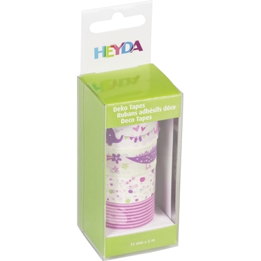 HEYDA Deko Tape Baby 4x 15mmx5m 203584357 rosa 4 Rollen