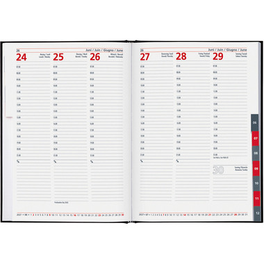 BIELLA GA Registra 7 plus 2027 809370020027U 1W/2S schwarz ML 17.2x24cm