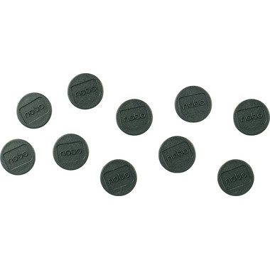 NOBO Magnet rund 13mm 1915284 schwarz 10 Stück