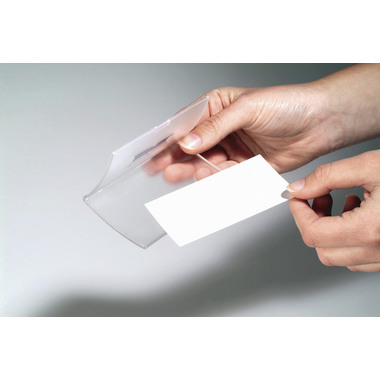 DURABLE Namensschild Click Fold 821119 m.Kombiklemme, 40x75mm 25Stk.