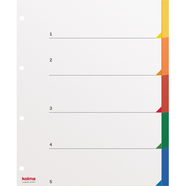 KOLMA Répertoires LongLife A4+ 19.407.20 multicouleur 5 div.