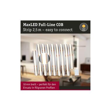 Paulmann LED-Stripe MaxLED 500 Einzelstripe COB, 2700K, 2.5m, Silber
