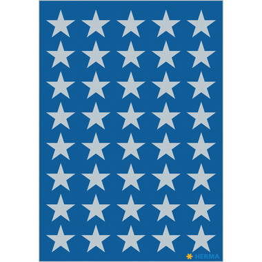 HERMA Sticker Stelle 13mm 3417 argento 120 pezzi/3 fogli