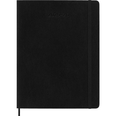 MOLESKINE Wochen-Notizkalender 25/26 DSB18WN4Y26 18M liniert SC schwarz 19x25cm