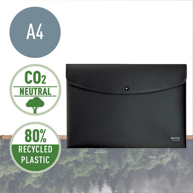 LEITZ Pochettes à élast. Recycle A4 4678-00-95 noir, PP