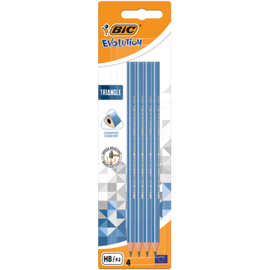 BIC Bleistift Evolution HB 964912 Triangel 4 Stück