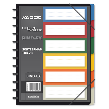 ADOC Fächermappe A4 5848.100 schwarz 6 Fächer