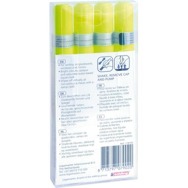 LEGAMASTER Glassboard Marker 7-118105 4 Stück, gelb