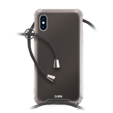 Cover trasparente con laccio da collo per iPhone XS/X