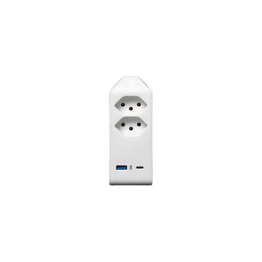 Brennenstuhl adattatore 2 x T13, 1 x USB A, 1 x USB C, ruotabile di 300°