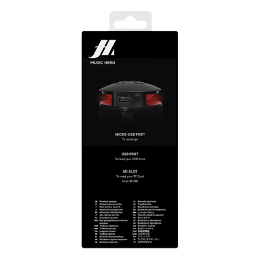 10W wireless speaker, LED lights and TF card reader