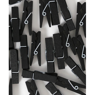 I AM CREATIVE Holzklammern Let`s Organize 4035.22 schwarz,35mm, FSC 25 Stück