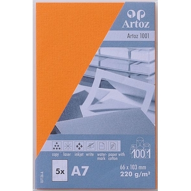 ARTOZ Visitenkarten 1001 A7 107136145 220g, orange 5 Blatt