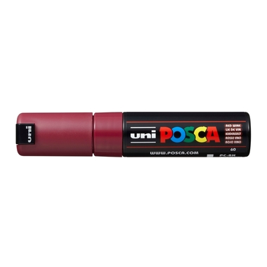 POSCA Marker 8mm PC8K RED WIN bordeaux, Keilspitze