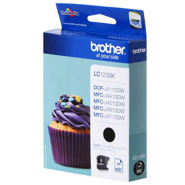 BROTHER Cartouche d'encre noir LC-123BK DCP-J4110DW 600 pages