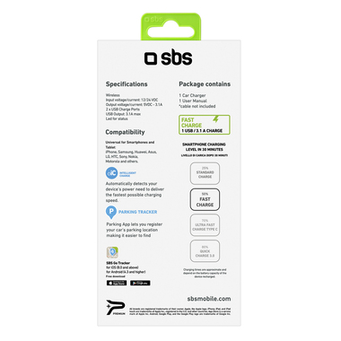 Chargeur de voiture avec traceur