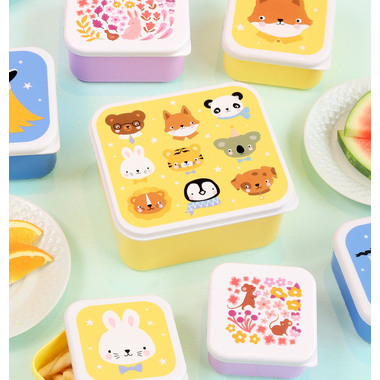 ALLC Lunch & Snackbox Set SBSEAF81 Animal Friends