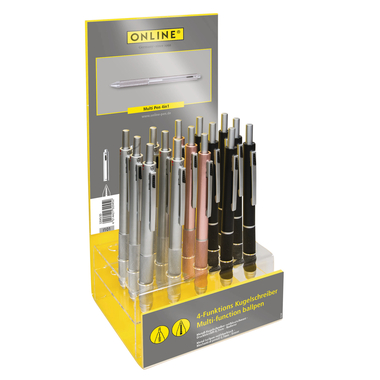 ONLINE Multipen 4in1 Display 32046/15 noir, argent, or