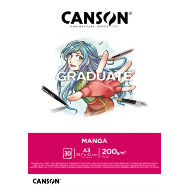 CANSON Graduate Manga A3 31250P031 30 Blatt, weiss, 200g