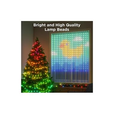 Govee LED-Stripe Curtain Lights RGBIC, 25 Watt, 1.5 x 1.5m