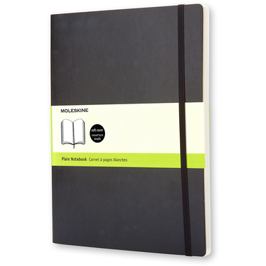 MOLESKINE Carnet Soft XL 726-1 en blanc noir