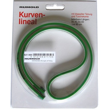 RUMOLD Kurvenlineal 60cm 821060 grün, mit Teilung