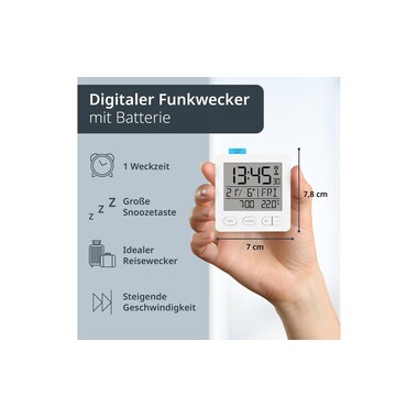 ADE Digitalwecker Weiss