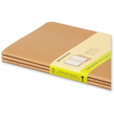 MOLESKINE Notizheft Cahier A5 500-7 blanko, natur 3 Stück