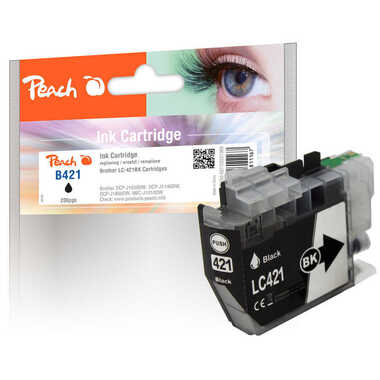 Cartuccia InkJet Peach nero, compatibile con Brother LC-421BK