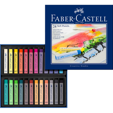 FABER-CASTELL craies pastels 128324 boîte en carton à 24 pcs