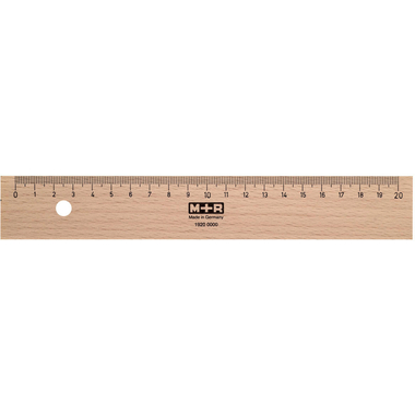 M+R Lineal 20cm 719200000 Metalleinlage Buche