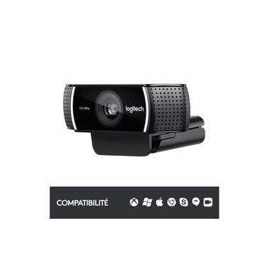 Logitech Webcam C922 Pro Stream, con treppiede, Full-HD 1080p, USB