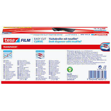 TESA Dérouleur Curve 10mx19mm 53917-00000 noir incl. 1 roul. Tesafilm