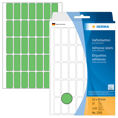 HERMA Etiquettes 12×30mm 2355 vert 1120 pcs.
